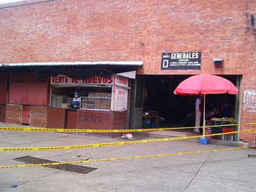 Lonely entrance of a public market