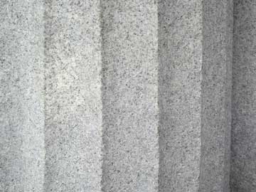 A close-up of a concrete pillar